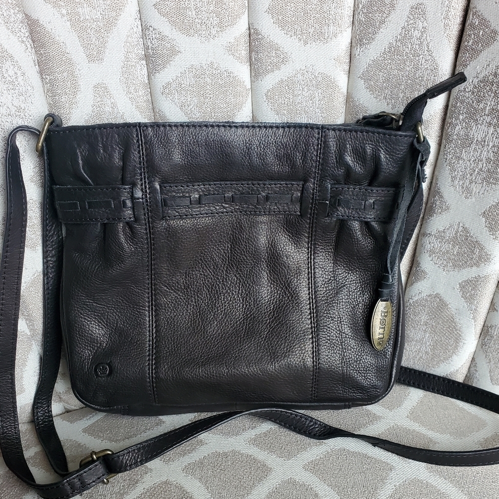 Born Black Leather Crossbody